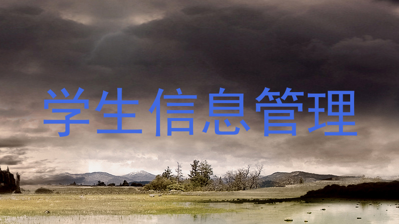 学生信息管理