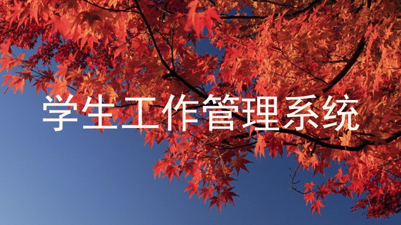 学生工作管理系统