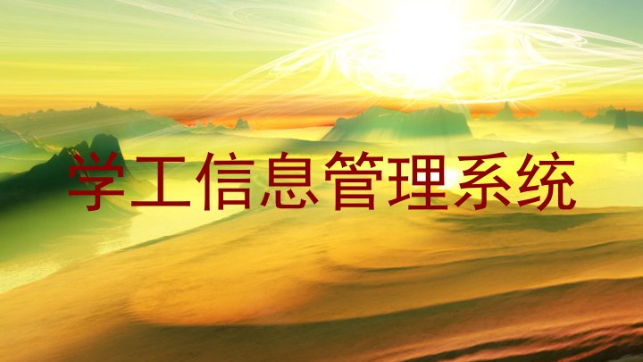 学工信息管理系统