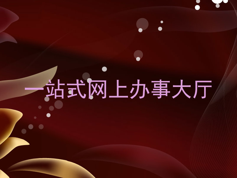 一站式网上办事大厅