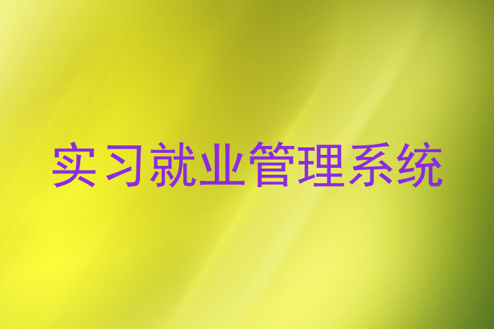 实习就业管理系统