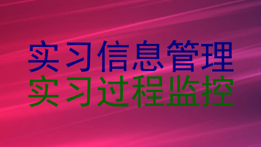 实习信息管理