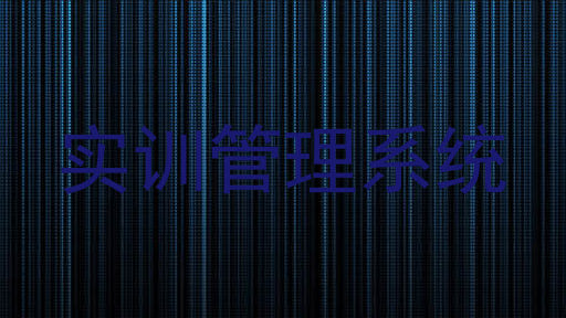 实训管理系统