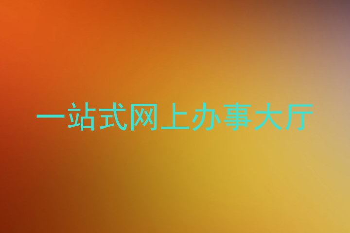 一站式网上办事大厅