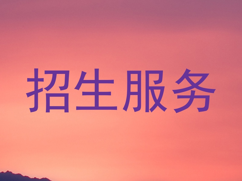 招生服务