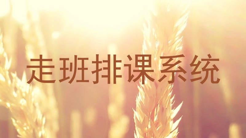 走班排课系统