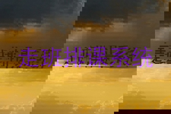 走班排课系统