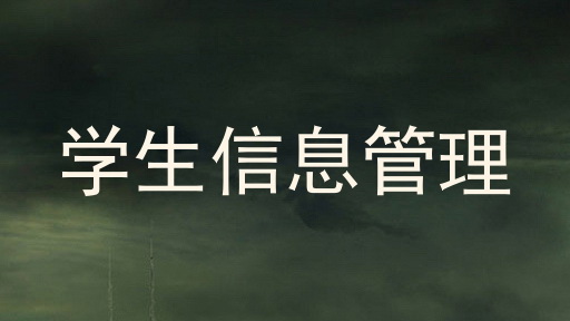 学生信息管理