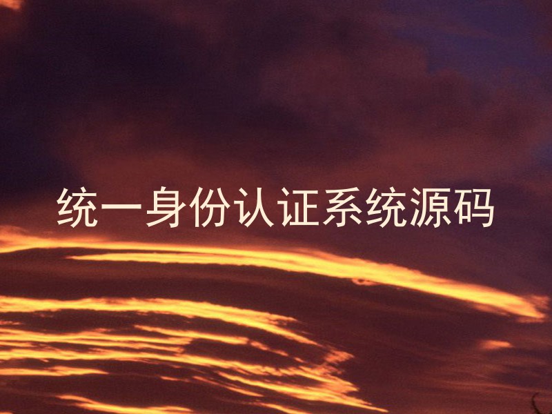 统一身份认证系统源码