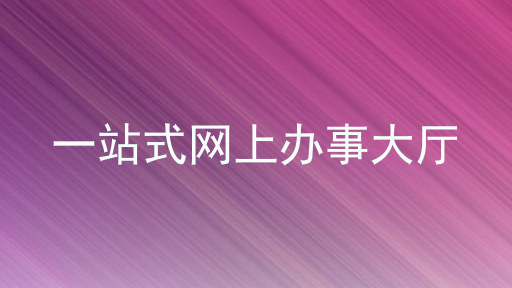 一站式网上办事大厅