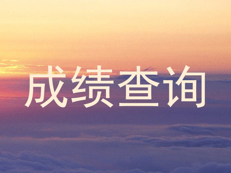成绩查询