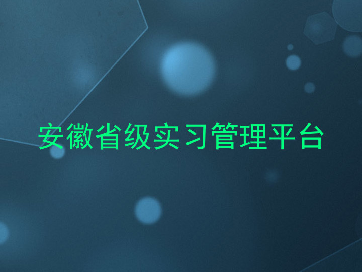 安徽省级实习管理平台