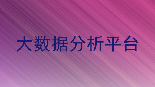 大数据分析平台