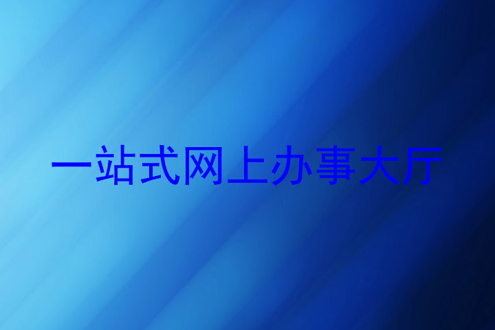 一站式网上办事大厅