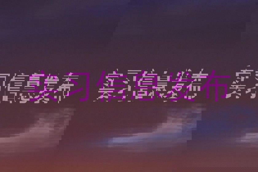 实习信息发布