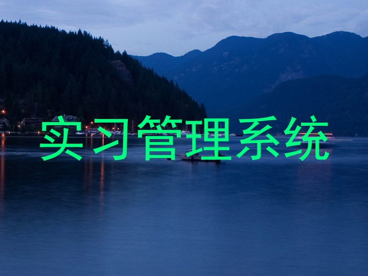 实习管理系统