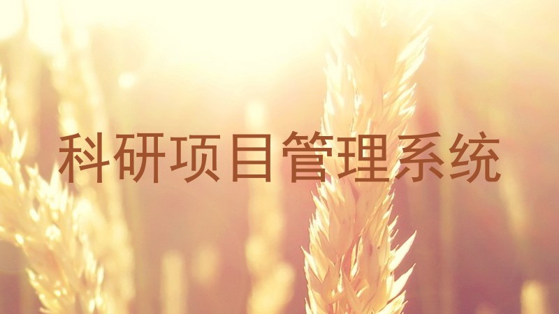 科研项目管理系统