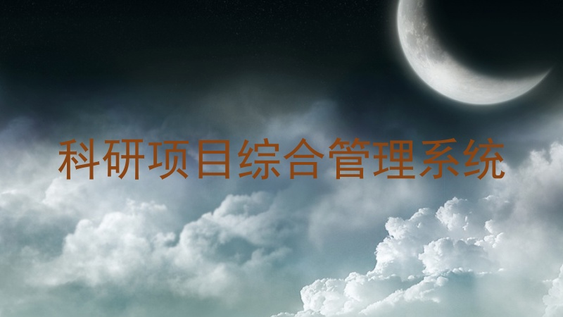 科研项目综合管理系统