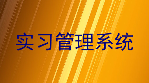 实习管理系统