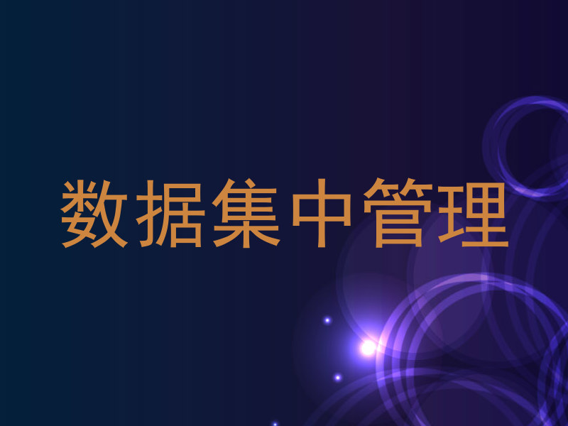 数据集中管理