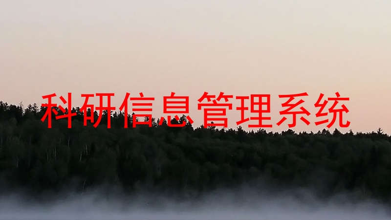 科研信息管理系统