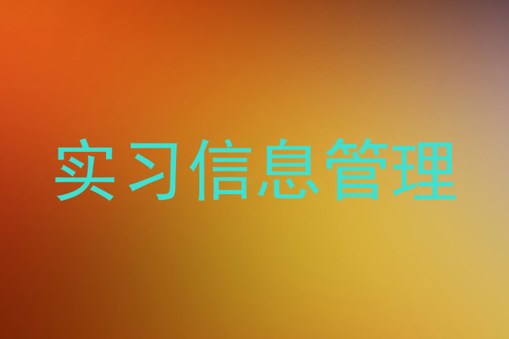 实习信息管理