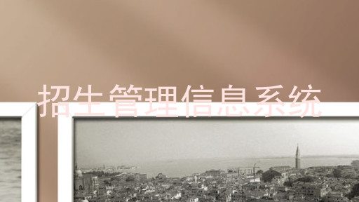 招生管理信息系统