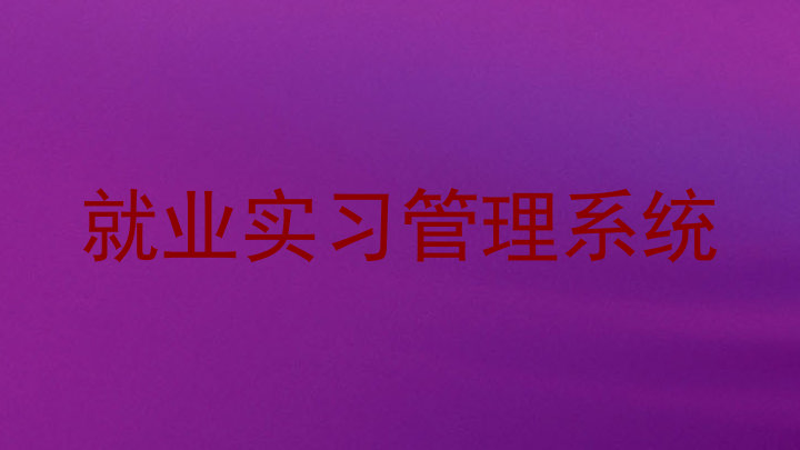 就业实习管理系统