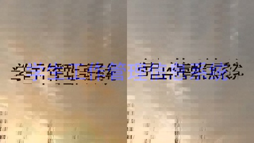 学生工作管理信息系统