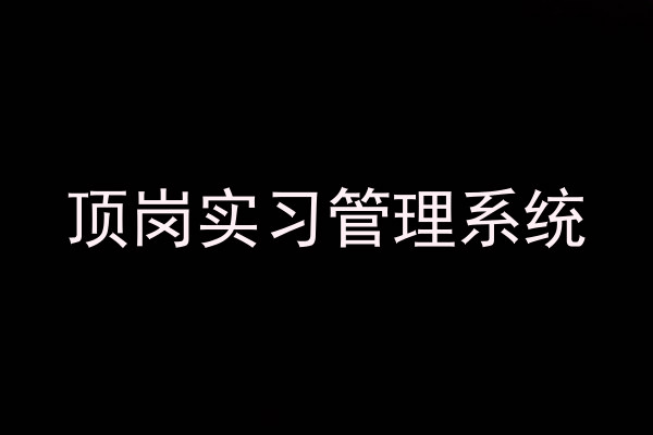 顶岗实习管理系统