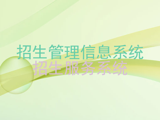 招生管理信息系统|招生服务系统