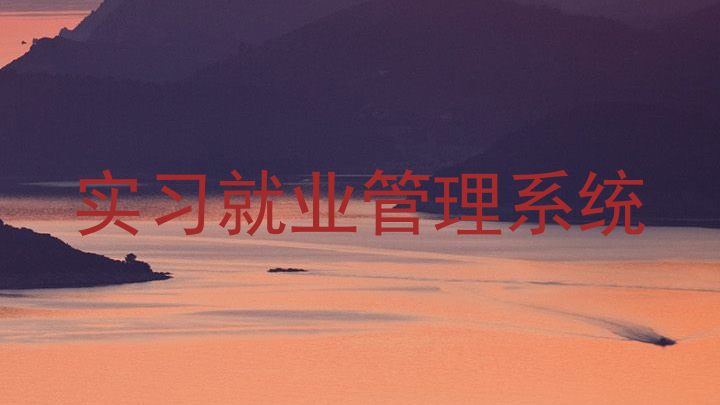 实习就业管理系统