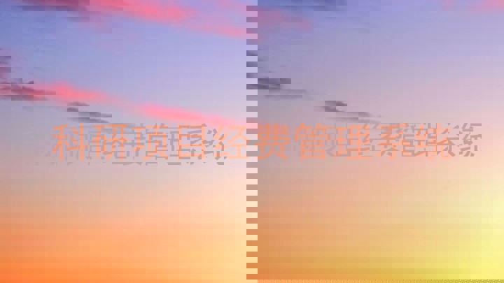 科研项目经费管理系统