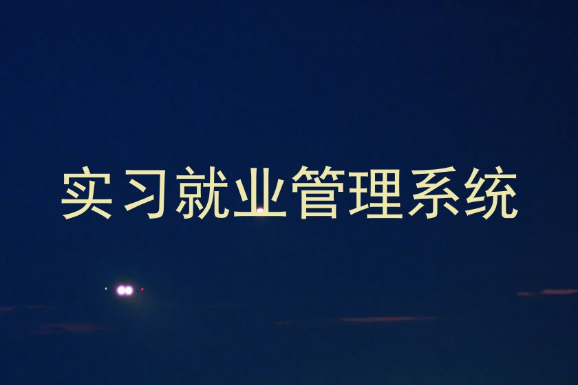 实习就业管理系统