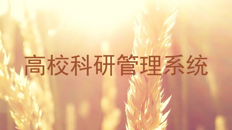 高校科研管理系统