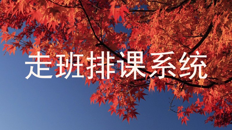 走班排课系统