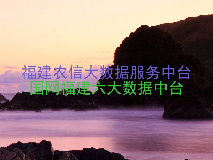 福建农信大数据服务中台|国网福建六大数据中台