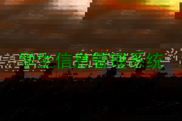 学生信息管理系统
