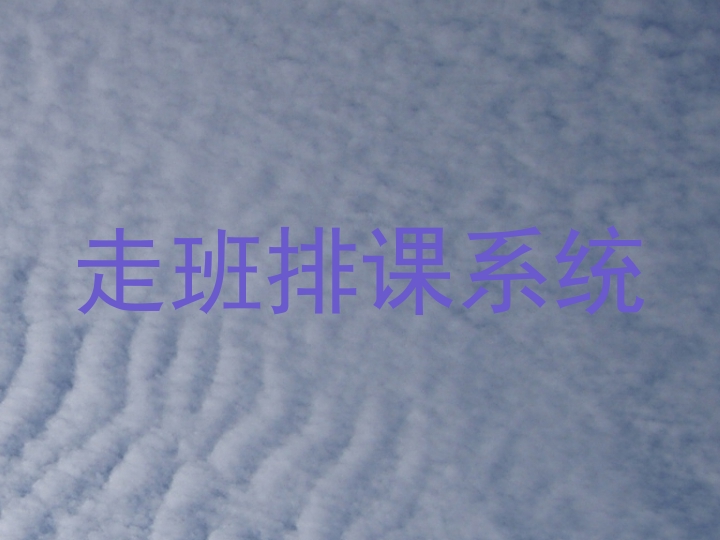 走班排课系统