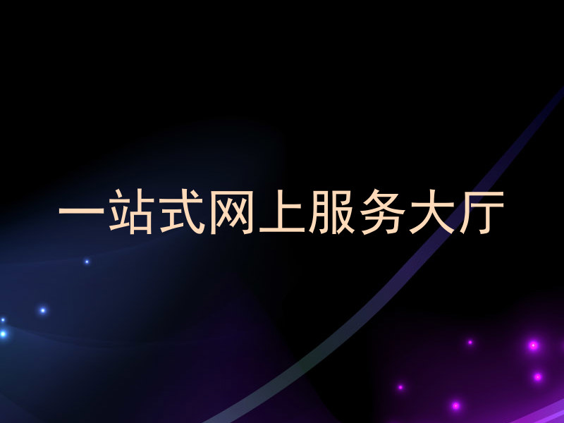 一站式网上服务大厅