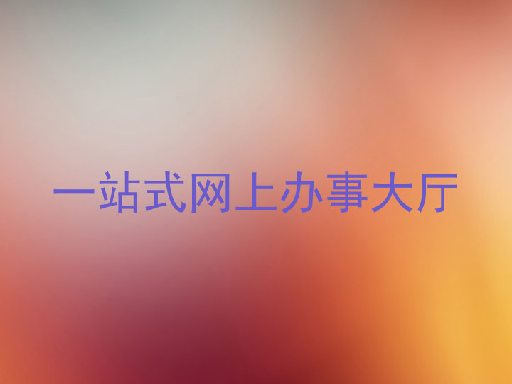 一站式网上办事大厅