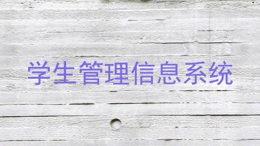 学生管理信息系统