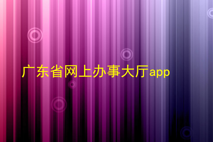 广东省网上办事大厅app