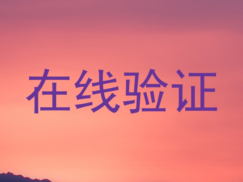 在线验证