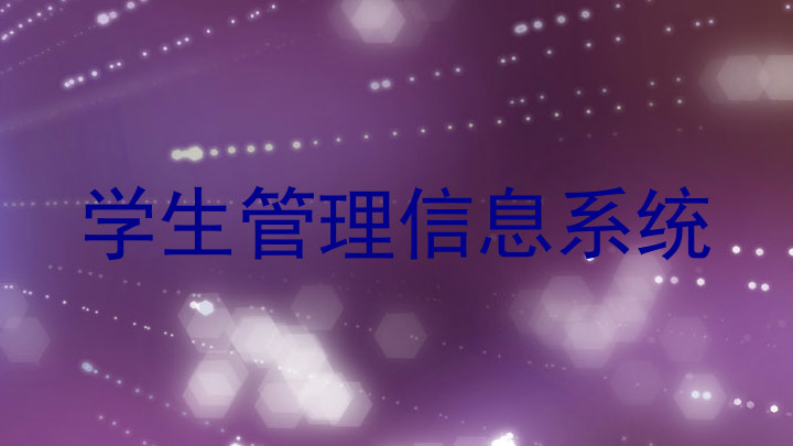 学生管理信息系统