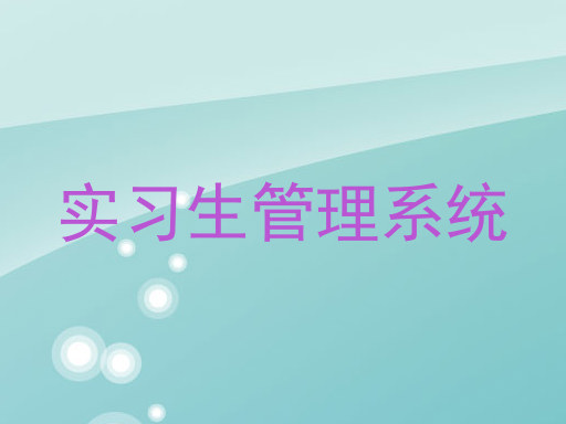 實(shí)習(xí)生管理系統(tǒng)