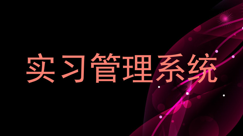 实习管理系统
