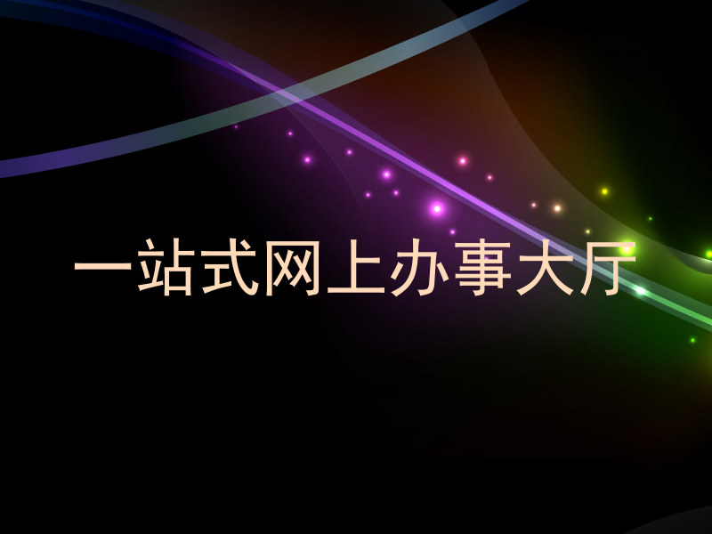 一站式网上办事大厅