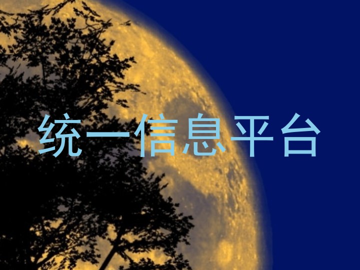 統(tǒng)一信息平臺