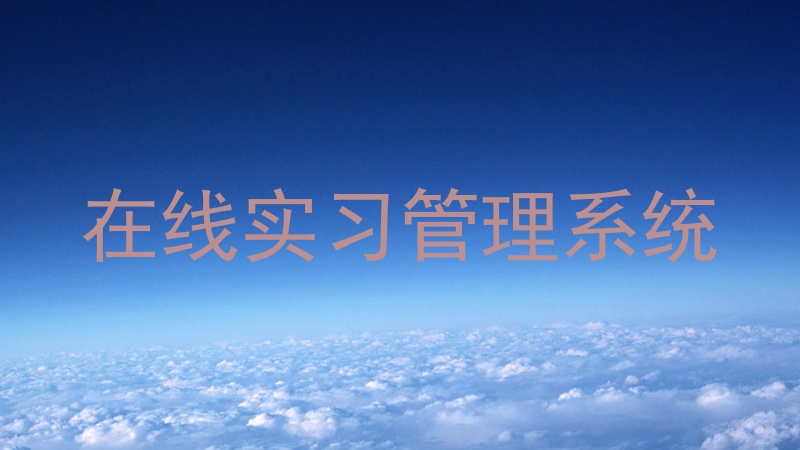 在线实习管理系统